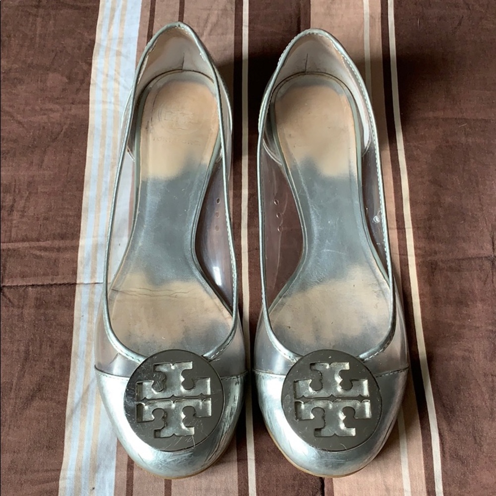 Tory Burch Silver Flats